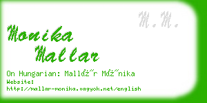 monika mallar business card